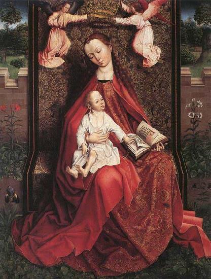 unknow artist Virgin and Child Crowned by Two Angels